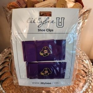 ECU Pirates Lillybee U Shoe Clips East Carolina University Cheer🎁 sorority rush